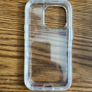 Clear Otterbox-Like iPhone 14 Pro Phone Case/Cover, Wireless QI Charging